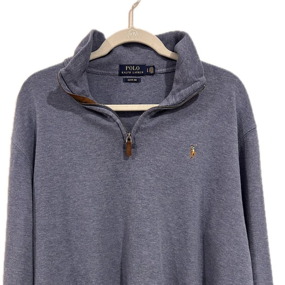 Polo Ralph Lauren Estate-Rib Quarter-Zip Pullover LG